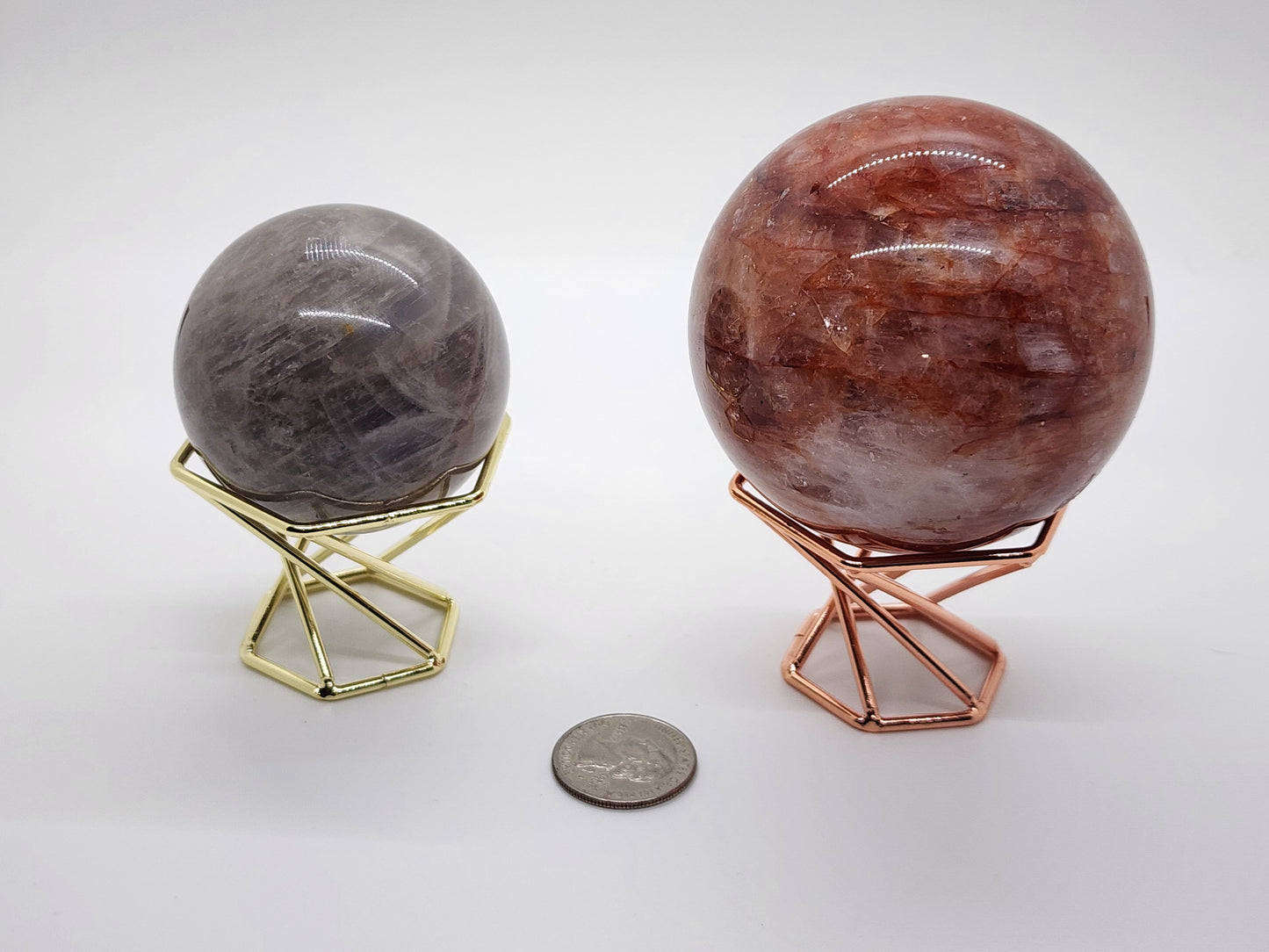 Sphere Stand - Metal Wire Hexagon- Multiple Color Options