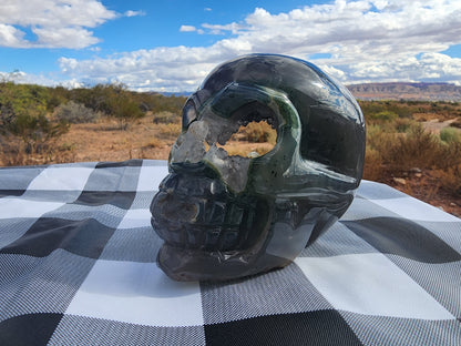 Carving - Large Crystal Skull - Druzy Agate - 110mm/4.5"