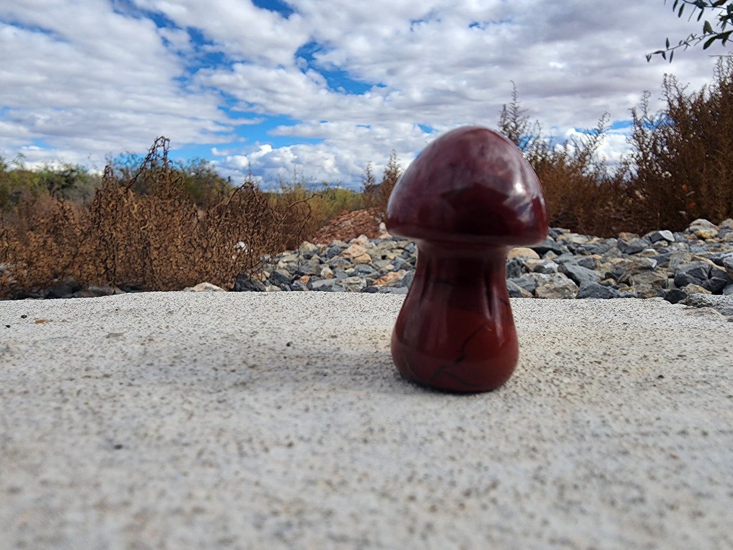 Carving  - Medium Mushroom - Multiple Stone Options - 38mm