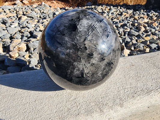 Sphere - Black Tourmaline Quartz - 136mm/5.3"