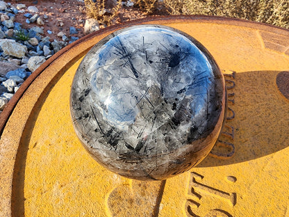 Sphere - Black Tourmaline Quartz - 136mm/5.3"