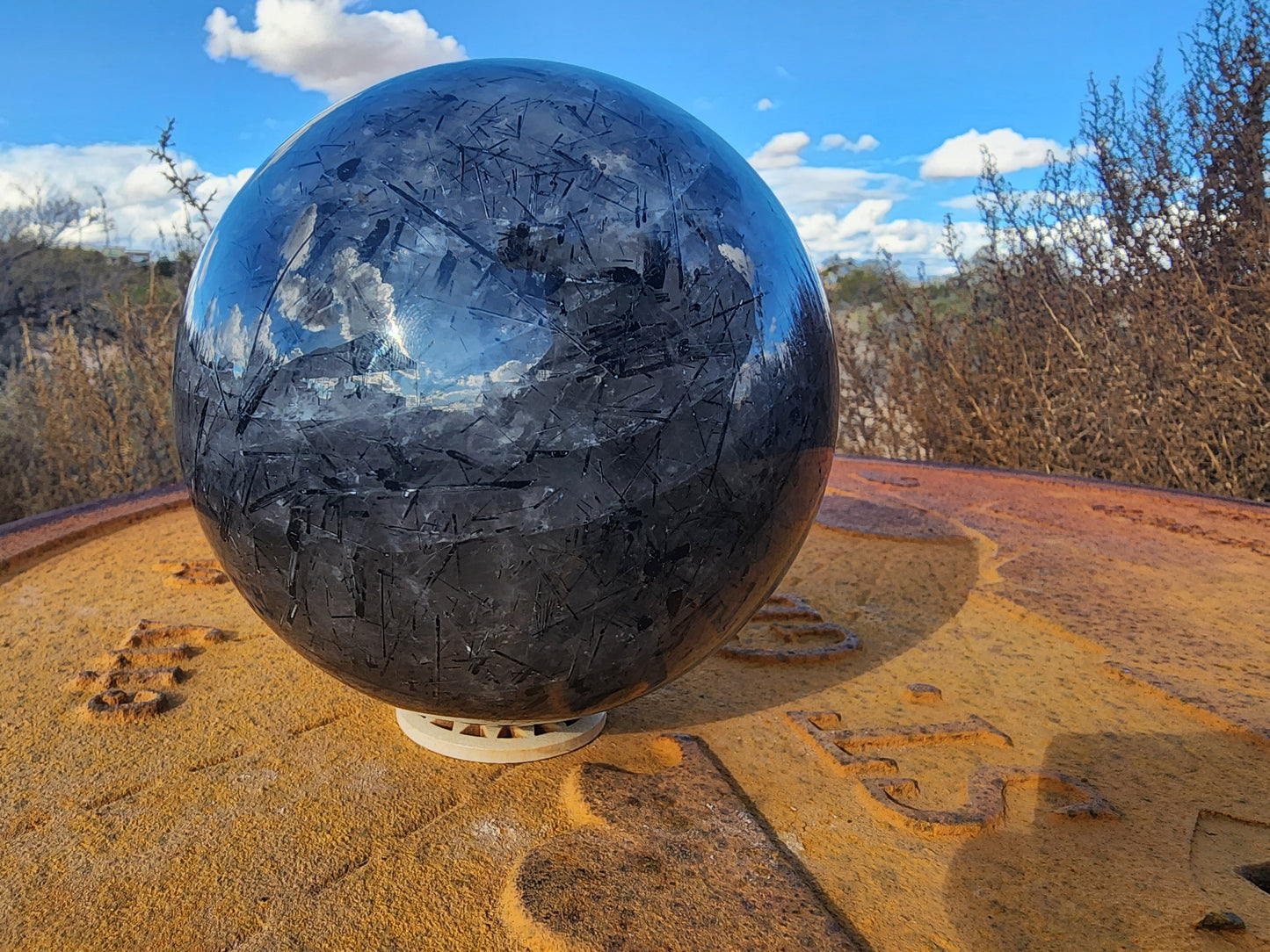 Sphere - Black Tourmaline Quartz - 136mm/5.3"