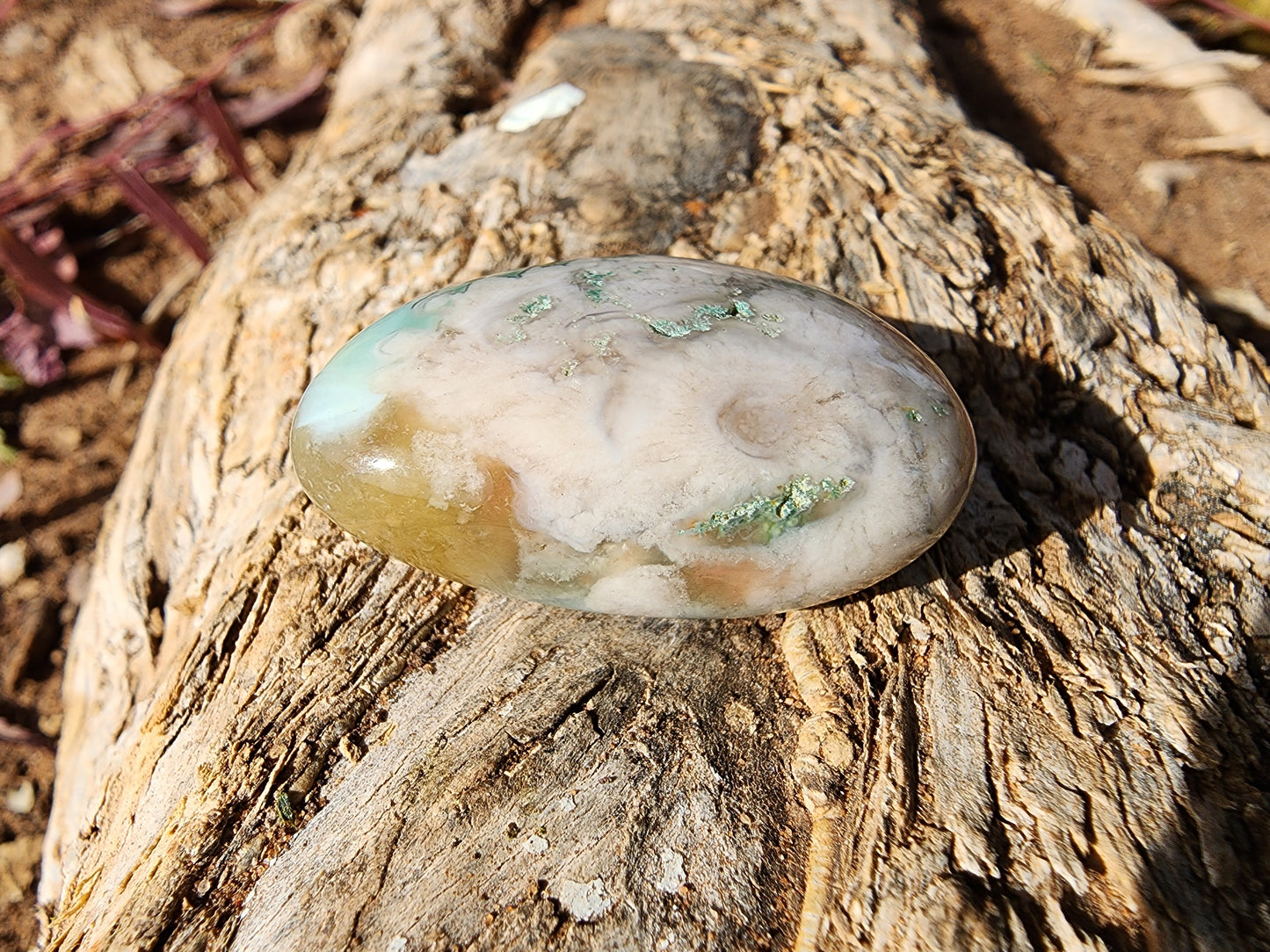 Tumble - Green Flower Agate - Multiple Size Options