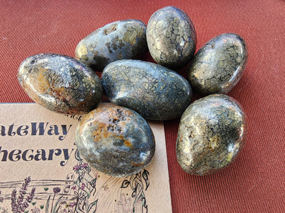 Tumble - Pyrite Agate - Multiple Size Options