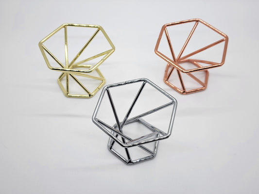 Sphere Stand - Metal Wire Hexagon- Multiple Color Options