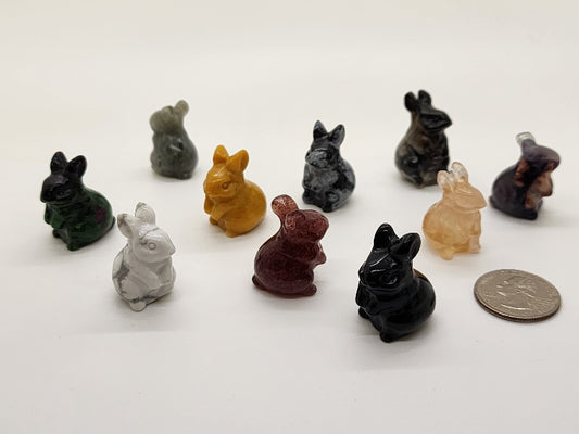 Carving - Small Bunny Rabbit - Multiple Stone Options - 29mm/1.1"
