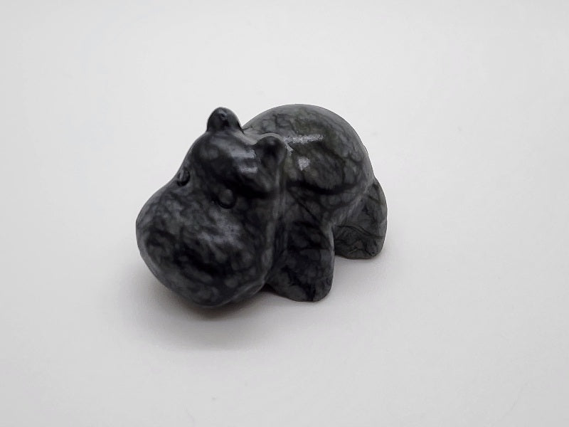 Carving - Small Hippos - Multiple Stone Options - 33mm/1.3"