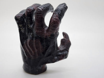 Carving - Large Witch Hand - Firework Garnet