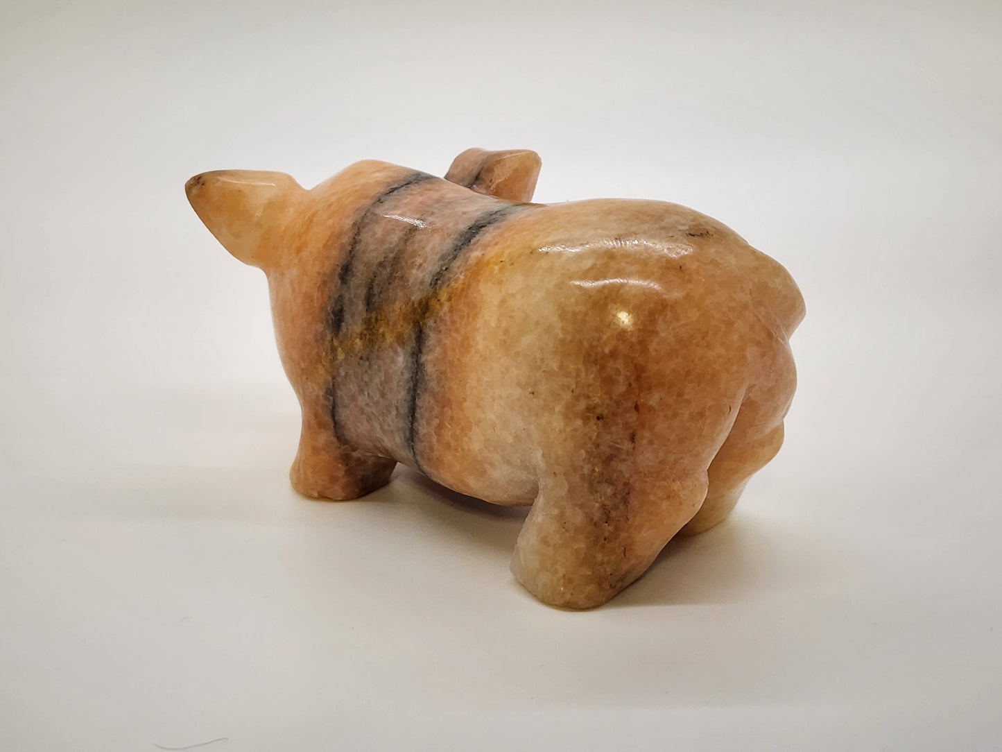 Carving - Large Pig - Sunstone - 116mm/4.6"