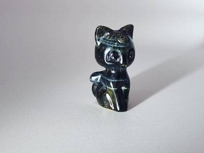 Carving - Luna Cat - Multiple Stone Options - 31mm/1.2"