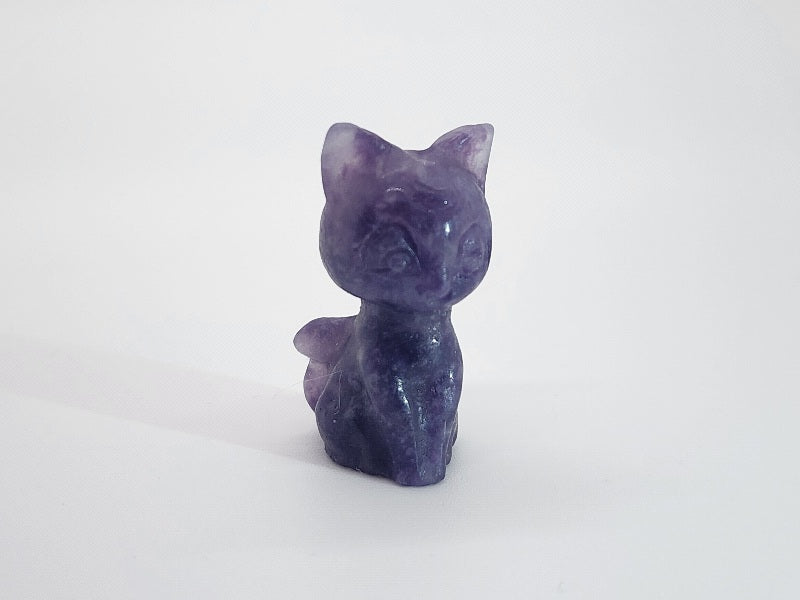 Carving - Luna Cat - Multiple Stone Options - 31mm/1.2"