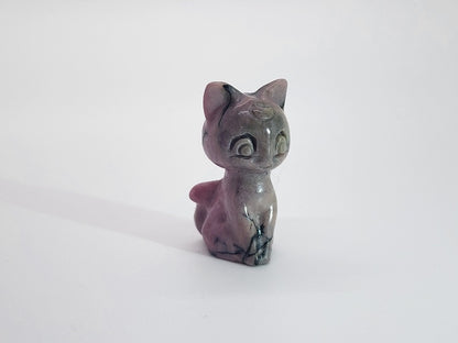 Carving - Luna Cat - Multiple Stone Options - 31mm/1.2"