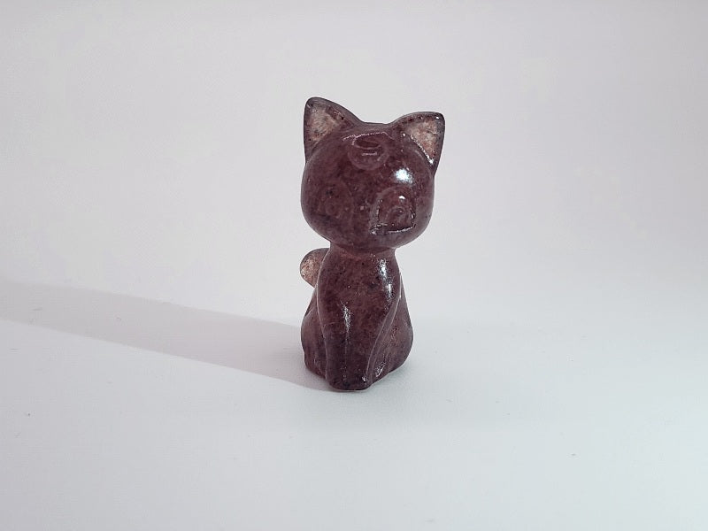 Carving - Luna Cat - Multiple Stone Options - 31mm/1.2"