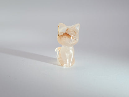 Carving - Luna Cat - Multiple Stone Options - 31mm/1.2"