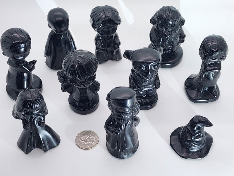 Carving - Wizard 10 pc Set - Black Obsidian - 76mm/3"