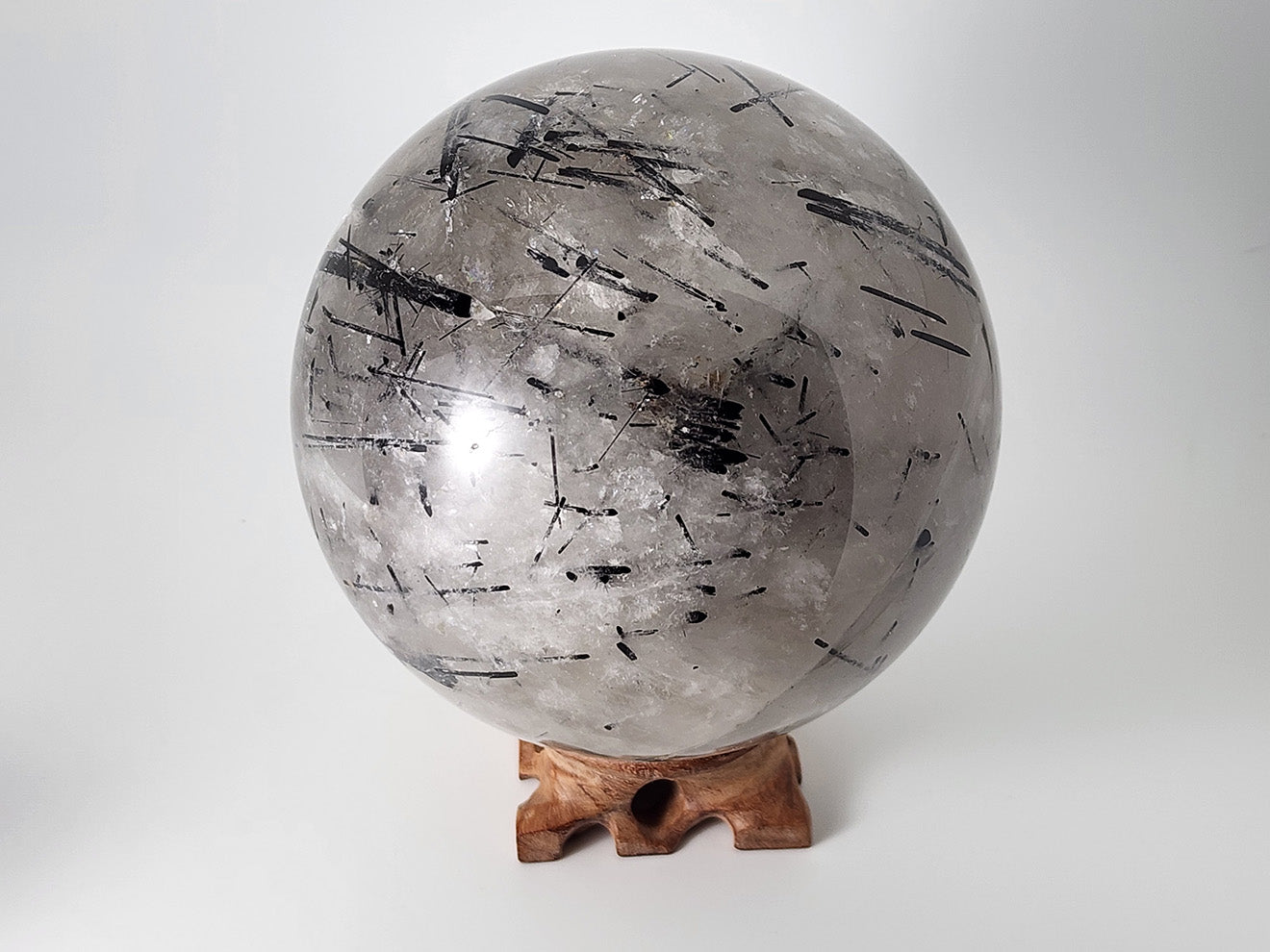 Sphere - Black Tourmaline Quartz - 122mm/4.8"