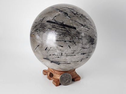 Sphere - Black Tourmaline Quartz - 122mm/4.8"